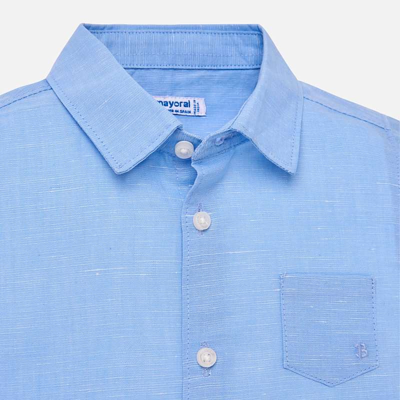Mayoral Linen Shirt - Sky Blue – Bloom Kids Collection